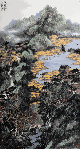 風(fēng)暖春江-97×180cm-張英才