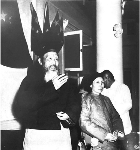 1951年3月31日晚，張瀾在中央人民政府祝壽會上致答謝詞。