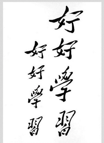毛澤東為北京市育英學校題詞：好好學習 好好學習