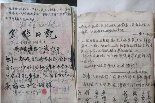 △李保玉有每天寫日記的習慣。右側1988年的日記，當年李保玉20歲。