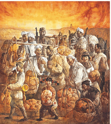 金色的記憶-擔擔南瓜香（粉彩畫）160×150cm 2012年孫 黎