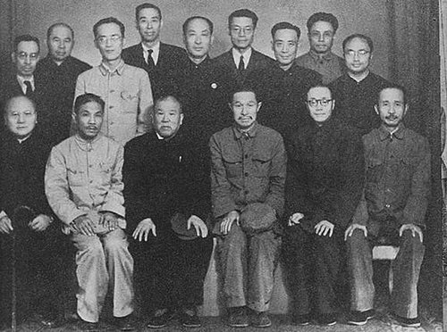 出席中國人民政治協商會議第一屆全體會議的社會科學工作者代表。