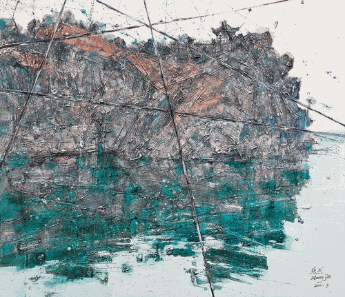 被切割的風景之二（油畫）150×130cm-2011年-張-杰
