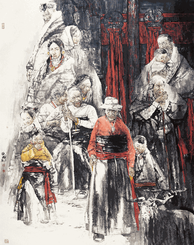 圣-境（國畫）190×175cm-2008年-楊曉剛