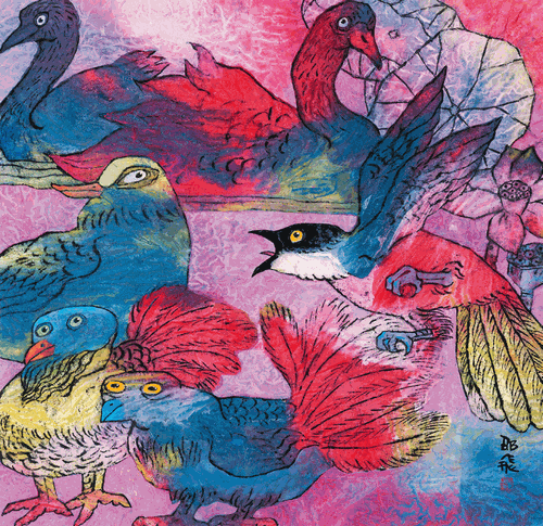報-喜（國畫）94×98cm-2023年-邵-飛2
