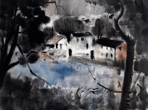 美麗鄉(xiāng)村（油畫）60×80cm--林智偉