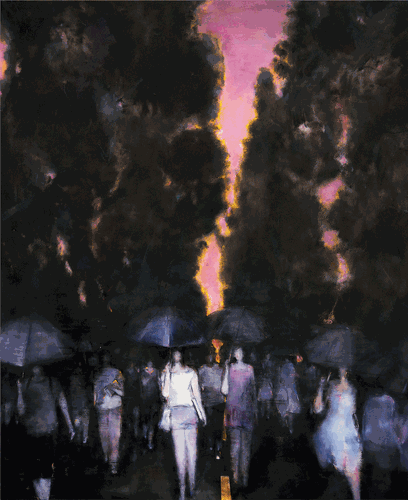 晚自習·歸（水彩粉畫）130×150cm--林智偉