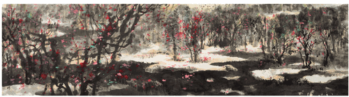 溫榆河畔（國畫）47×176cm-2020年-買鴻鈞