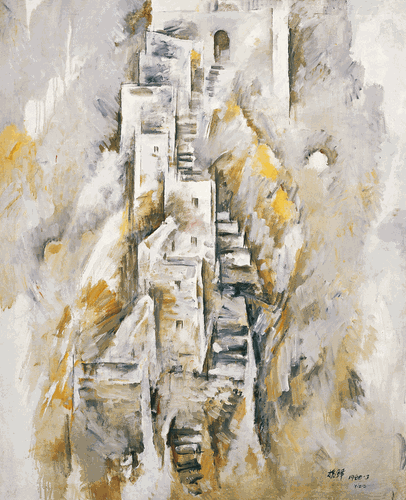 司馬臺長城（油畫）159×129cm-1988年-閆振鐸