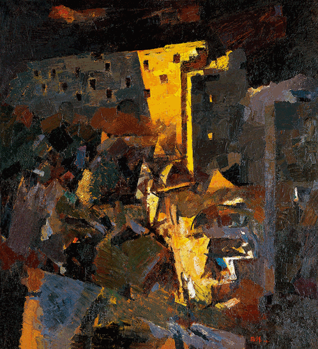 夕-照（油畫）200×180cm-2004年-閆振鐸-北京畫院藏