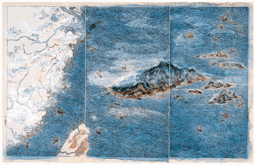釣魚(yú)島（國(guó)畫(huà)）190×295cm-2022年-丘-挺
