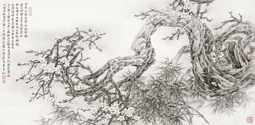 沖寒斗雪（國(guó)畫）-莫建成