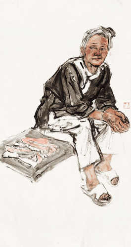 村口組畫3（國畫）190×500cm--2022年-申卉芪