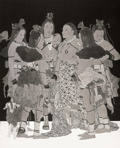 非洲在路上（國(guó)畫(huà)）237×191cm-2019年-詹-勇