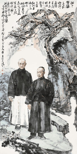海上雙璧（國畫）125×245cm-2022年-王-珂