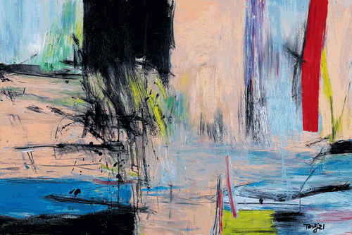 海的那邊No.11（油畫）195×130cm-2021年-唐承華