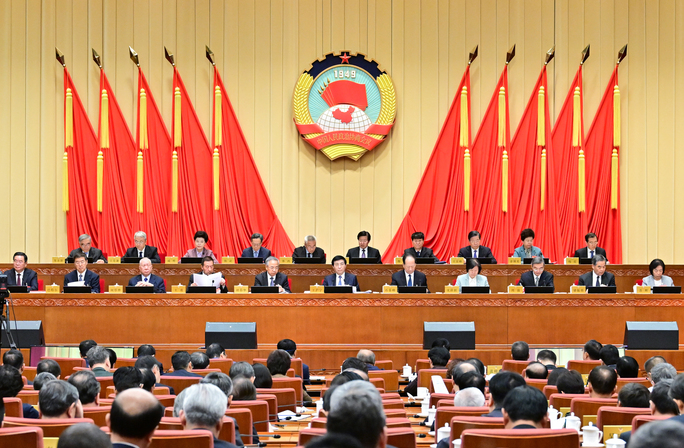 全國(guó)政協(xié)十四屆常委會(huì)第九次會(huì)議舉行全體會(huì)議 王滬寧出席