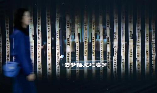 2024年4月15日，參觀者在云夢縣博物館睡虎地秦簡展廳參觀。新華社記者 肖藝九 攝
