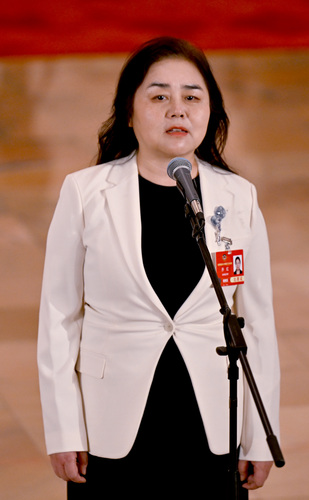 全國政協委員喬紅接受媒體采訪。(6558845)-20250305083925