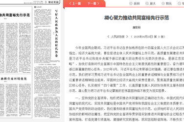 凝心聚力推動共同富裕先行示范