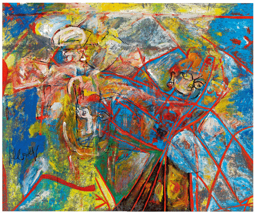 晴丹圖（國畫）144×172cm-2020年-石-虎